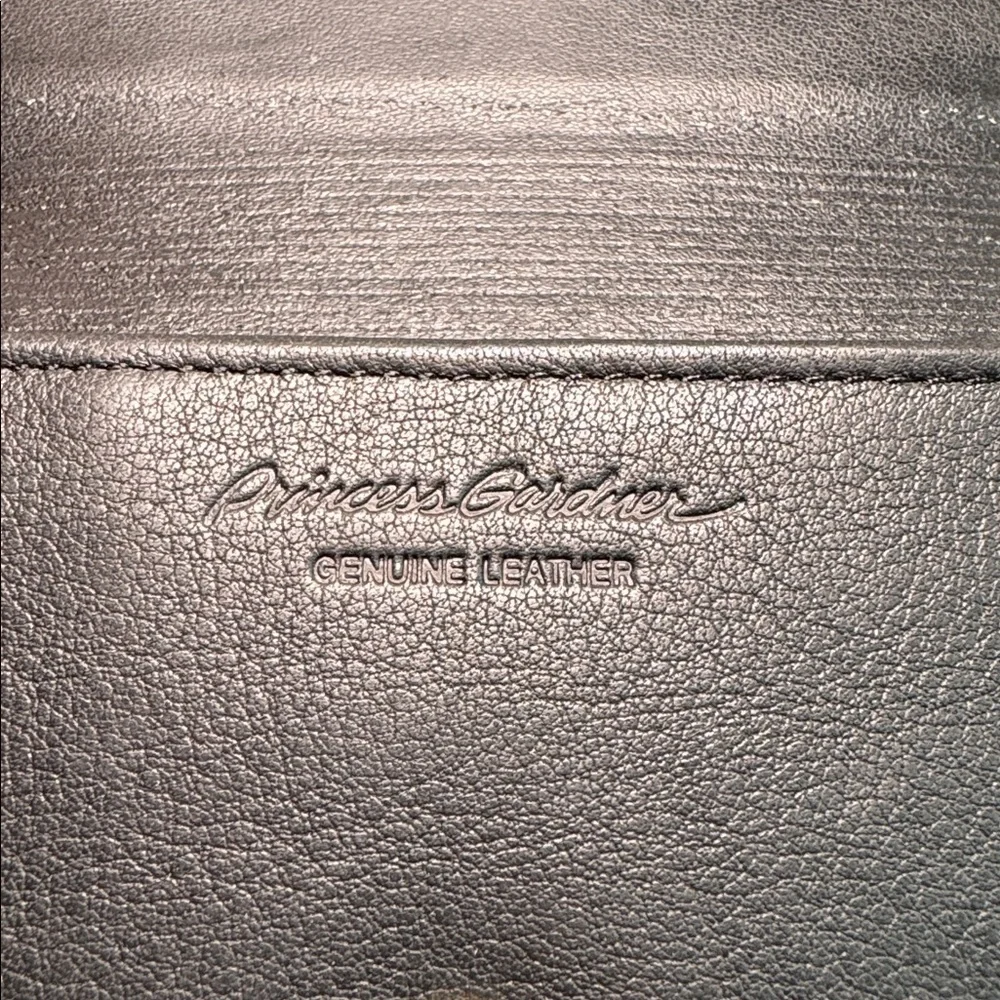 NWT Princess Gardner Vintage Genuine Leather Wallet black Buttery Smooth